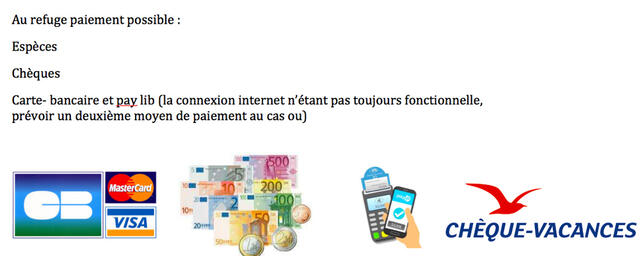 Paiement possible Paiement possible